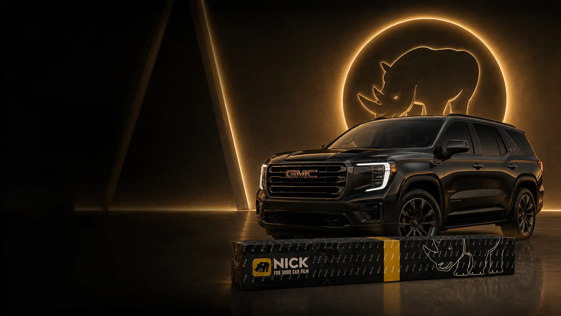 سيارة GMC محمية بفيلم حماية الطلاء PPF في معرض NICK بالرياض